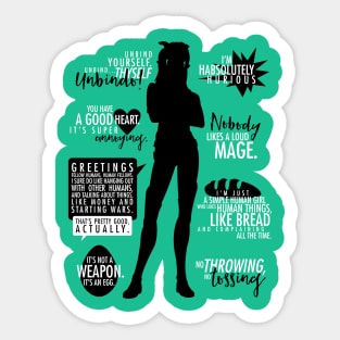 The Dragon Prince - Rayla Quotes Sticker